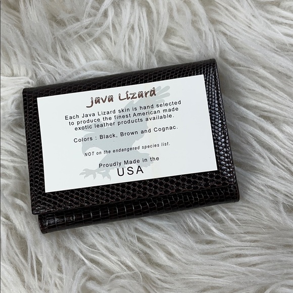 NWT - Brown Genuine Java Lizard Skin Wallet - Picture 2 of 6